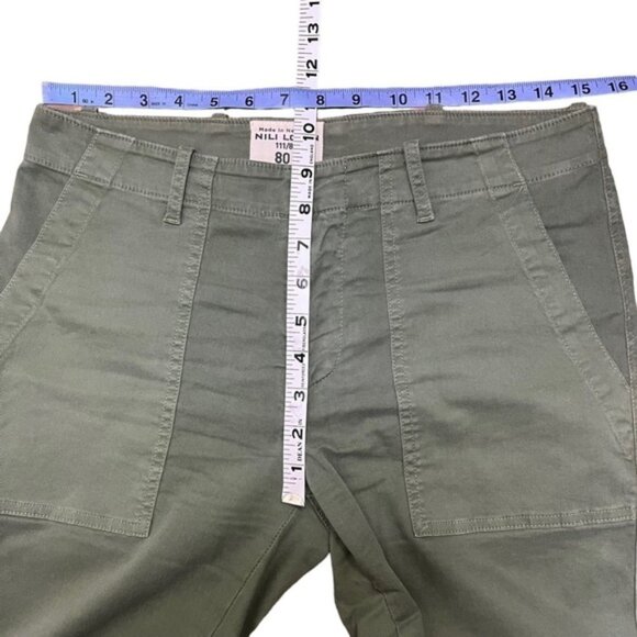Nili Lotan Cropped Military Pants in Army Green Women Size 2 - Picture 6 of 11